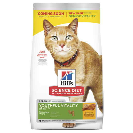 Hill's Science Diet Adult 7+ Youthful Vitality Senior Dry Cat Food 2.72kg Gippsland Veterinary Group