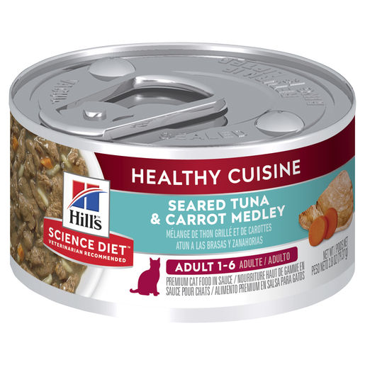 Hill's Science Diet Adult Healthy Cuisine Tuna & Carrot Medley Canned Cat Food, 79g, Gippsland Veterinary Group