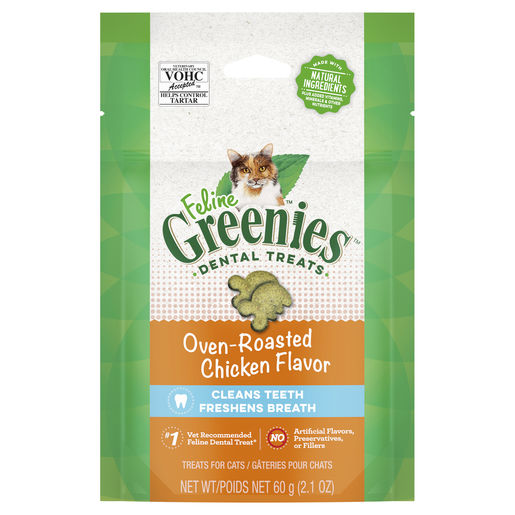 GREENIES Feline Dental Cat Treat Oven-Roasted Chicken Flavour 60g Gippsland Veterinary Group