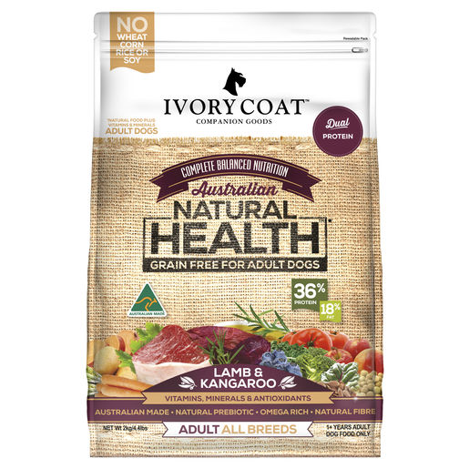 Ivory Coat Lamb & Kangaroo Grain Free Dry Dog Food 2kg Gippsland Veterinary Group